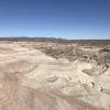 Ancient lakebed in Valle de la Luna where dinosaurs once came for water