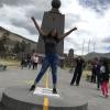 Here I am standing on the equator, the invisible line that separates the north of the world from the south