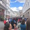 The streets were super busy with people walking in every direction