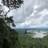 Trying out the rope swing over the rainforest was so much fun!