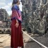 Touching noses to a face at the Bayon Temple