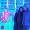 Spending time by the ice sculptures
