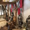 The armor commonly worn by the knights who defended castles