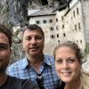 My parents and me visiting Predjama Castle