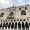 The outside of the Doge's Palace in Venice, right next to the basilica