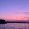 Sunset on the boat ride back to Venice from Murano