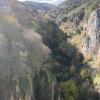 Check out this amazing view of the canyon from a tall, hanging bridge!
