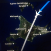 A map of my plane about to fly over Hokkaido, Japan's northernmost island