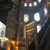 Inside the Hagia Sophia. You can see Christian paintings from long ago, and Islamic art from more recent times.