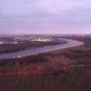An aerial shot of the Moscow River