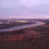 An aerial shot of the Moscow River