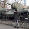 Me standing in front of my favorite tank, the KV-2