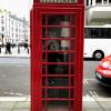 Classic red telephone booth