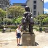 The plaza displays 23 of Botero's famous sculptures