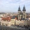 At the top of the Old Town Hall Tower, there is a great view of the Old Town Square and the Church of Our Lady before Týn