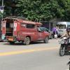 A sight of one of the infamous red trucks that I use on a regular for transportation