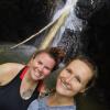 My friend Lena and me after hiking to a waterfall in Trinidad.