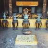 The inside of one of the temples where people worship the former emperors of the Qing Dynasty and leave coins as offerings