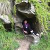 A lot of the rocks we saw had massive pieces missing from them. This one formed a little cave just big enough to fit me!