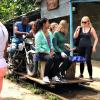 This motorcycle contraption, called a "brujita" is what they used to drive through the jungle in a nature reserve I went to!