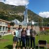 Fulbrighters in front of Caldea, the largest spa in Europe