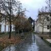 This is one of the walkways through the part of campus in the city center.