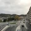 This is a similar view of the east side of campus, but on the right you can see the buildings of the city center.  This is the limit of the city center, as it ends at the highway and gives way to the university buildings.