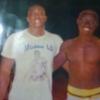 Like most young wrestlers, Pape Socé began his career at a young age by fighting in local tournaments. Here is a young Pape with the man he would later work with, Modou Lo.