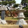 As you come inside the temple, these statues line the right side of the path