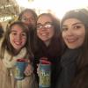 Here I am enjoying hot chocolate with friends at the market!