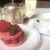 Tea time at the original Ladurée on Avenue des Champs-Elysées in Paris