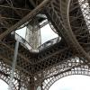 Check out the neat architecture and decorative patterns on the underside of the Eiffel Tower!
