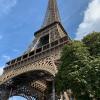 This is a view of the Eiffel Tower from the ground (you don't realize how tall and large it is until you see it in person!)