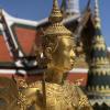 One of the many golden statues near the temple