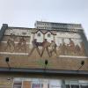 A mosaic located near the Lublin train station; this one references a time when communism was still present in Poland