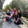 Our group in front of the Roman Bridge in Cangas de Onis