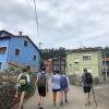 Our group walking into a small town, or "pueblo"