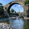 This is the ancient Roman bridge across the Sella River in the town of Cangas de Onis; this town was the first capital of Asturias