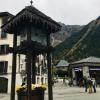 A clock in Chamonix city center