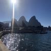 The Sydney Opera House is located right near the water