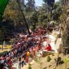 People waited for many hours to get inside this Hindu temple during Dashain