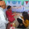 I celebrated Dashain by receiving tika from my host parents
