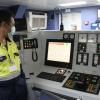 Second Engineer, Mark, in the engine room control center