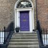 A lovely purple door; doors of various colors can be found just like this one in Merrion Square, Dublin, the area is known as the Georgian part of Dublin