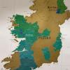 This is my scratch-off map of the counties of Ireland; I scratched off each county I visited so far leaving the area green, the places shown in gold I haven’t visited yet