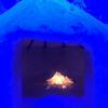 A little hut in the cave. It had a fake fire going and you could enter it. It was really cozy.
