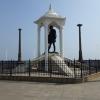 There was a tall statue of Gandhi on the boardwalk in Pondy. It was about seven meters tall! 