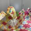 The final result of the paper that I dyed; I used the paper to make a tiny basket