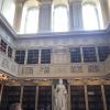 The library inside Blenheim Palace with a statue of Queen Anne