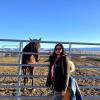 Posing with a horse at Grand Canyon West Rim 